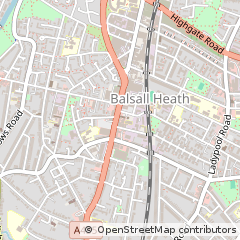 Map of Birmingham, West Midlands