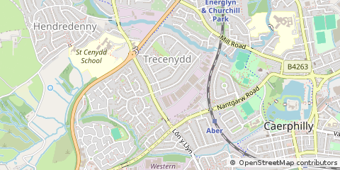 Map of Caerphilly