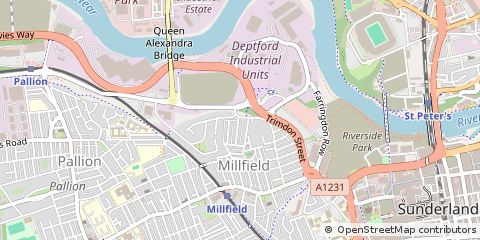 Map of Sunderland