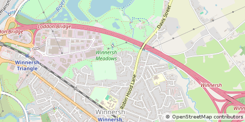Map of Wokingham, Berkshire