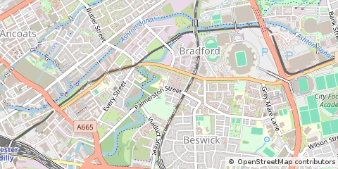 Map of Manchester, Lancashire
