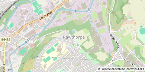 Map of Huddersfield, West Yorkshire