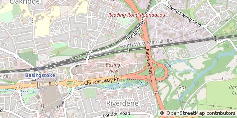 Map of Basingstoke, Hampshire