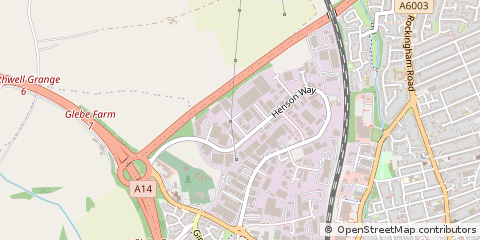 Map of Kettering, Northamptonshire
