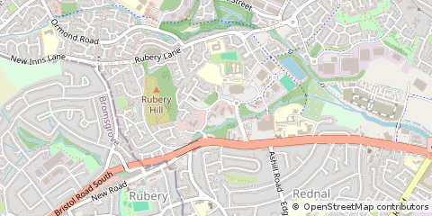Map of Rubery Birmingham, West Midlands