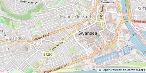 Map of Swansea