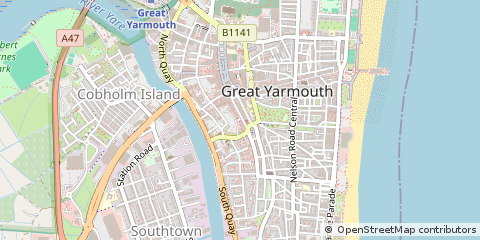 Map of Great Yarmouth, Norfolk