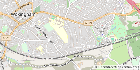 Map of Wokingham, Berkshire