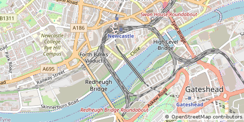 Map of Newcastle Upon Tyne