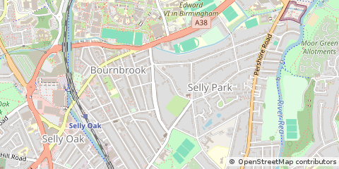 Map of Birmingham, West Midlands