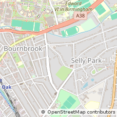 Map of Birmingham, West Midlands