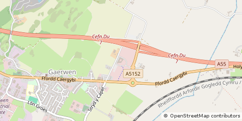 Map of Gaerwen, Anglesey