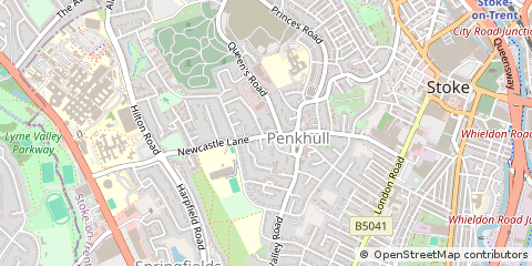 Map of Stoke-on-Trent, Staffordshire
