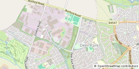 Map of Witney, Oxfordshire