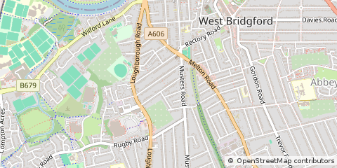 Map of Nottingham Nottinghamshire