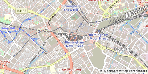 Map of Birmingham, West Midlands