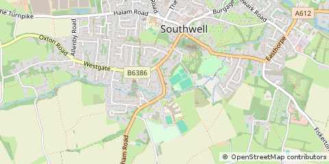 Map of Southwell, Nottinghamshire