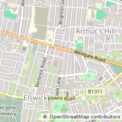 Map of Newcastle Upon Tyne