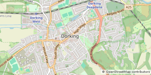 Map of Dorking