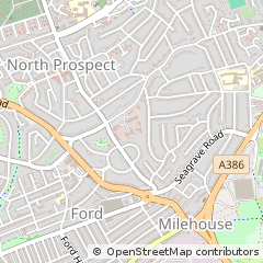Map of Plymouth, Devon