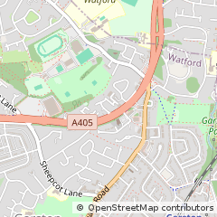 Map of Watford, Hertfordshire