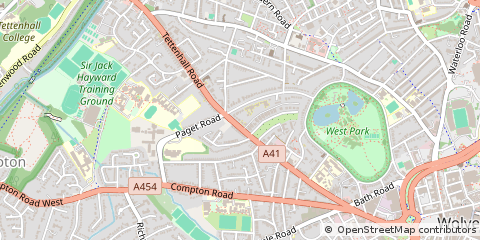 Map of Wolverhampton, West Midlands