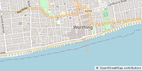 Map of Worthing