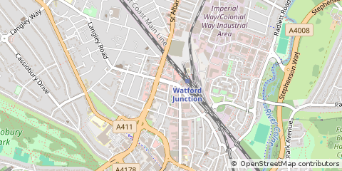 Map of Watford, Hertfordshire