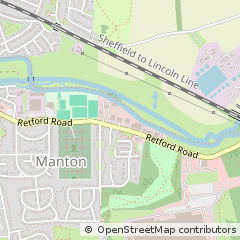 Map of Worksop, Nottinghamshire