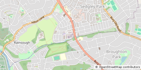 Map of Manchester, Lancashire
