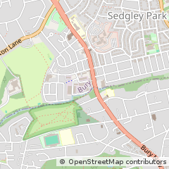 Map of Manchester, Lancashire