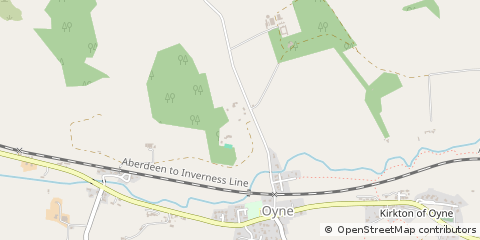Map of Insch, Aberdeenshire