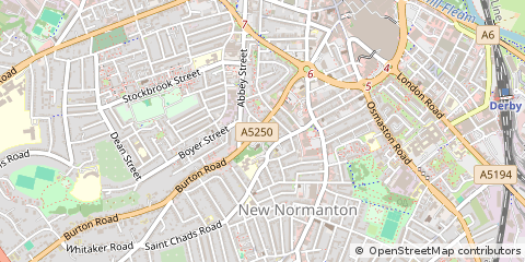 Map of Derby, Derbyshire