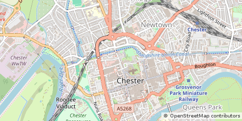 Map of Chester, Cheshire