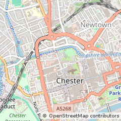 Map of Chester, Cheshire