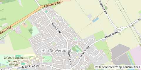Map of Rochester, Kent