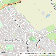 Map of Rochester, Kent