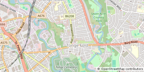 Map of Bolton, Lancashire
