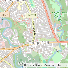 Map of Bolton, Lancashire