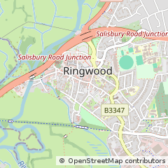 Map of Ringwood, Hampshire