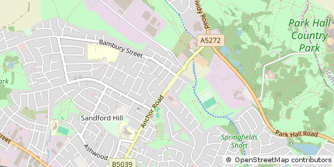 Map of Stoke on Trent, Staffordshire