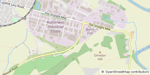 Map of Hereford, Herefordshire