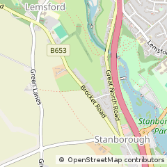 Map of Welwyn Garden City, Hertfordshire