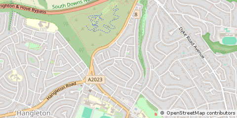 Map of Hove, East Sussex