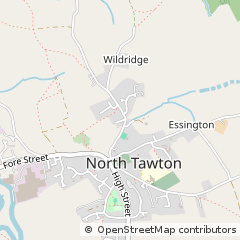 Map of North Tawton, Devon