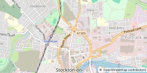 Map of Stockton-on-Tees