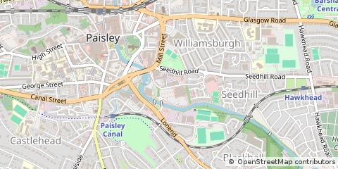 Map of Paisley, Renfrewshire