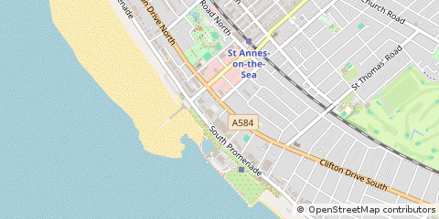 Map of Lytham ST. Annes, Lancashire