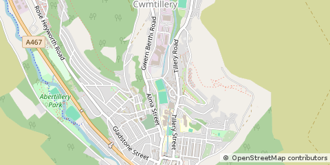 Map of Abertillery