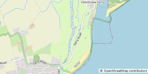 Map of Felixstowe, Suffolk